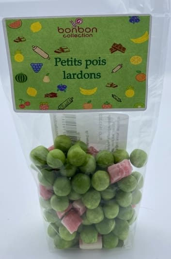 Petits pois lardons 125gr en sachet