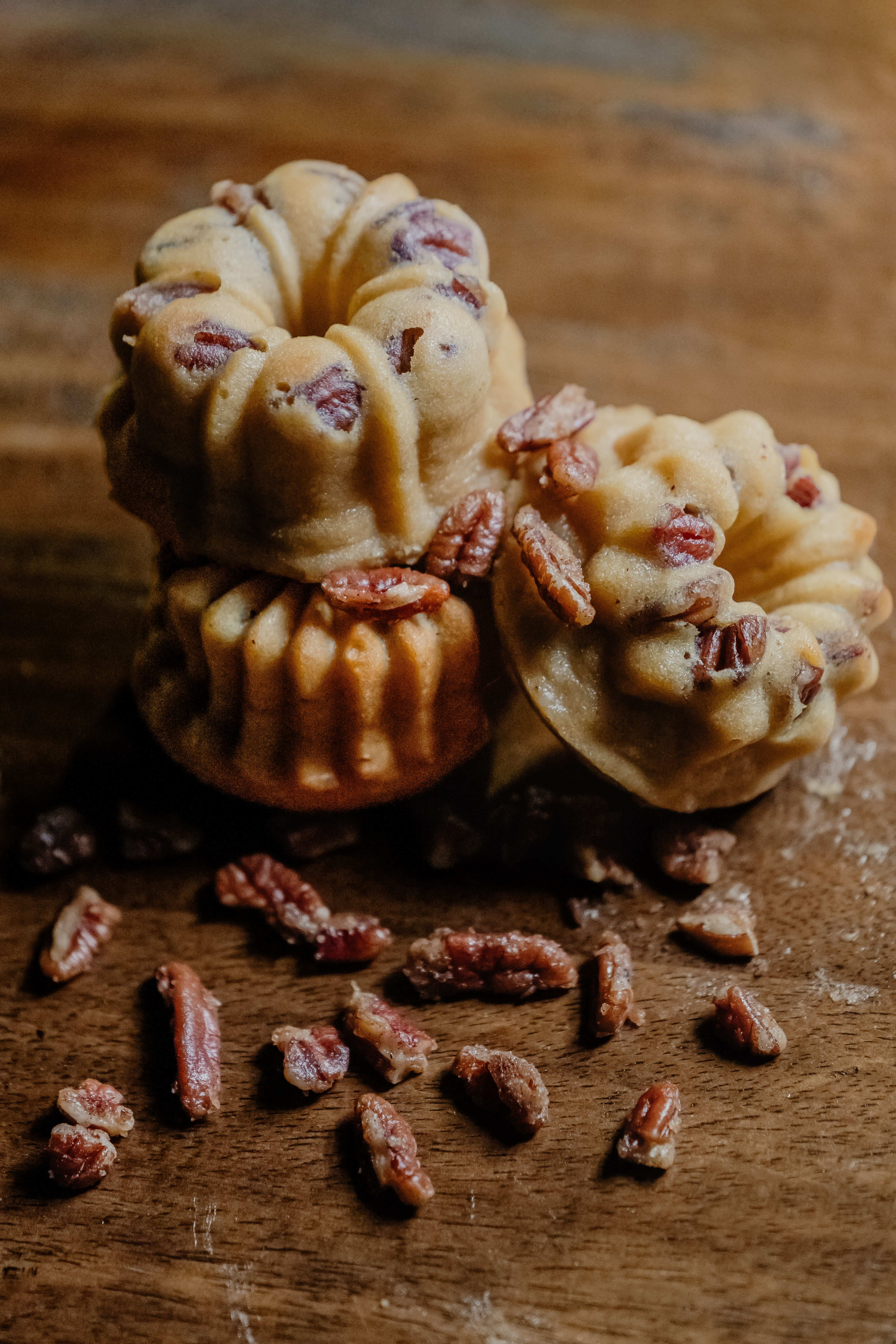 Rum Pecan Mini Bundt Cakes