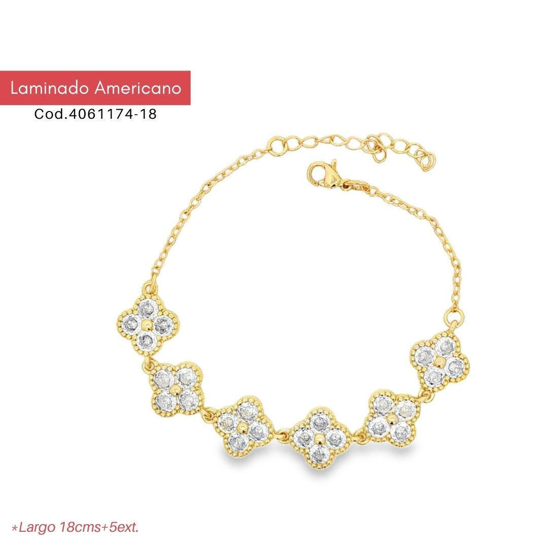 Pulsera Trébol Piedra