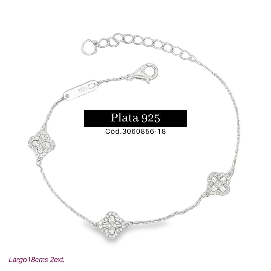 Pulsera Trébol y Brillantes