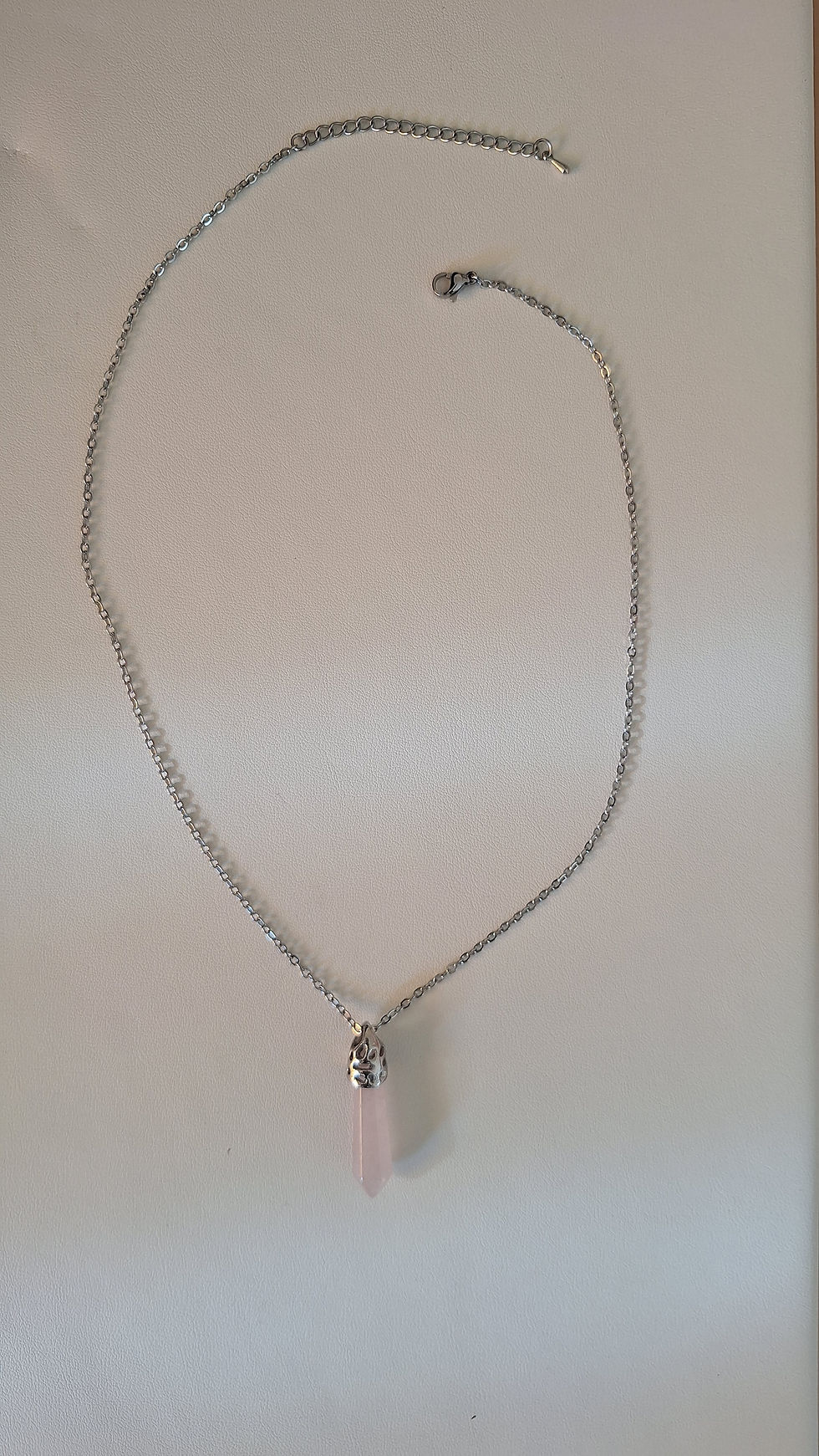 Miniature : QUARTZ ROSE et chaîne argent