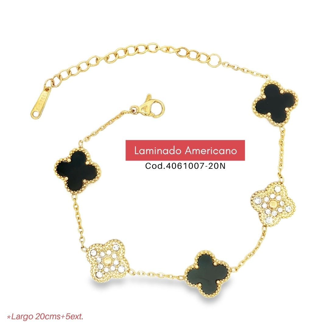 Pulsera Trébol y Piedras