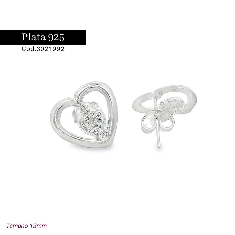 Miniatura: Arete Corazon Doble