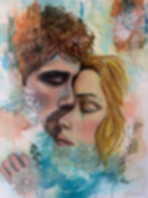 Newlywed Oil Painting 