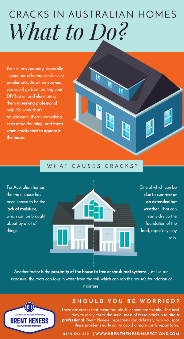 What to do with cracks in Aussie homes - Brent Heness Inspections pinterest graphic