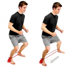 Side step monster walk for hip abduction/glute medius strength