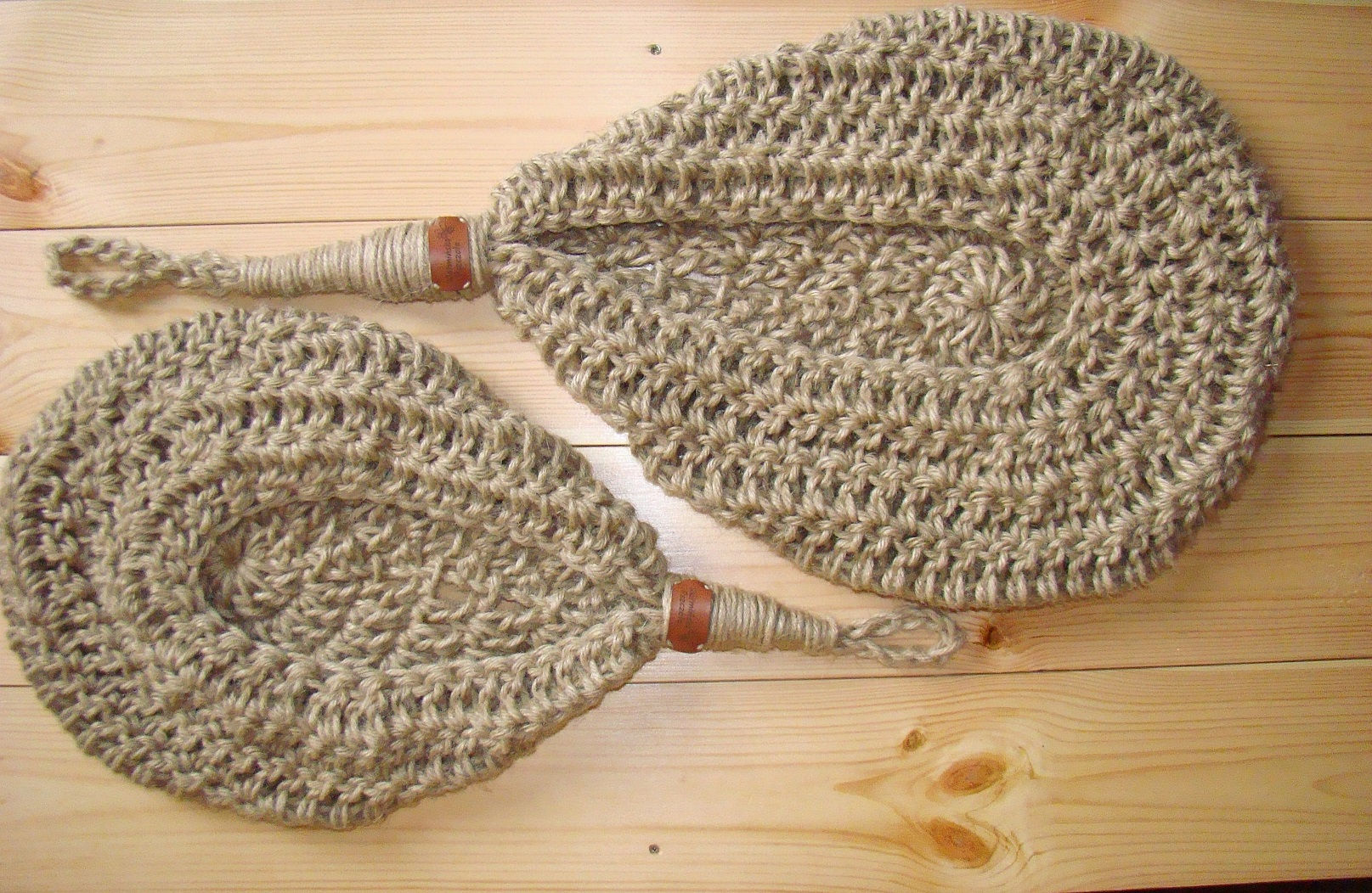 Kosz wiszący ze sznurka jutowego DUŻY