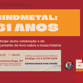 Osasco: 61 Anos! Metalúrgicos vão comemorar aniversário com ato cultural