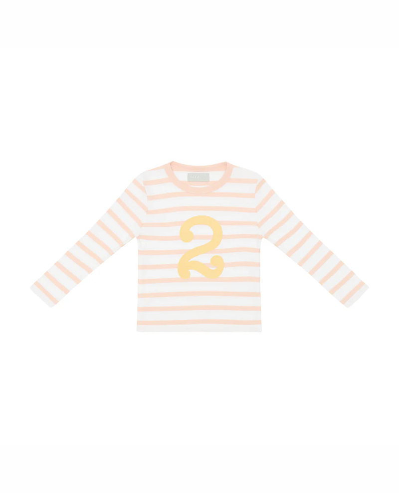 Bob & Blossom Pink & White Stripe Number T Shirt