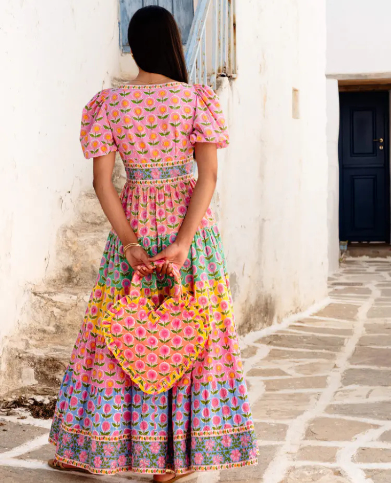 Thumbnail: Pink City Prints Rainbow Mix Zizi Dress