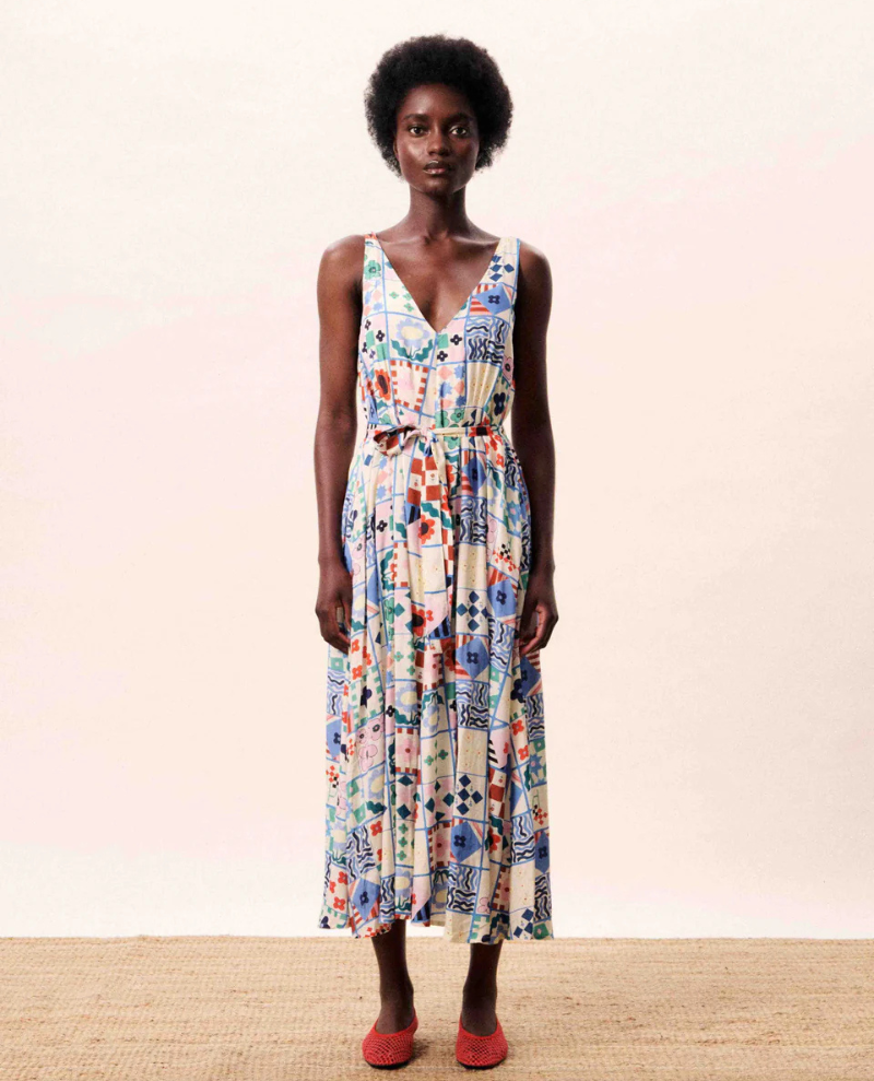 FRNCH Consordia Geo Patchwork Dress