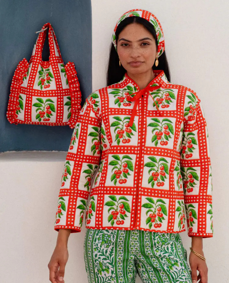 Pink City Prints Penny Cherry Picnic Jacket