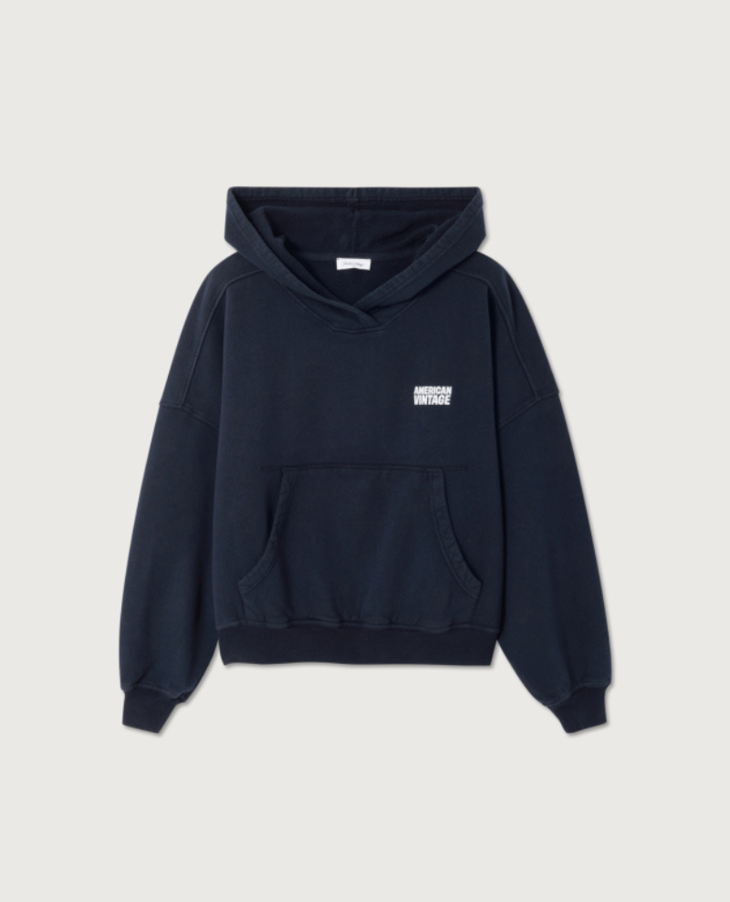 American Vintage Plizzy Navy Hoodie 1