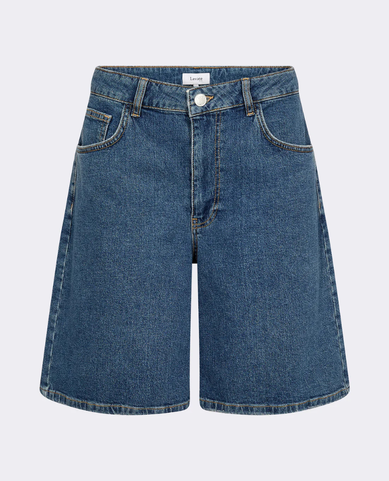 Levete Rillo Sea Blue Denim Shorts