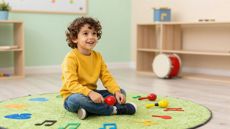 Bambino che gioca durante corsi di pianoforte a Desenzano del Garda
