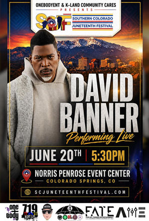 June 20 2026 David Banner Southern Colorado Juneteenth Festival Headliner