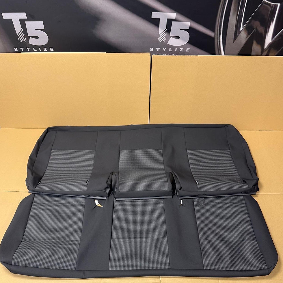 Genuine VW T6.1 Transporter Kombi Triple Seat Covers Double Grid Trim ISOFIX