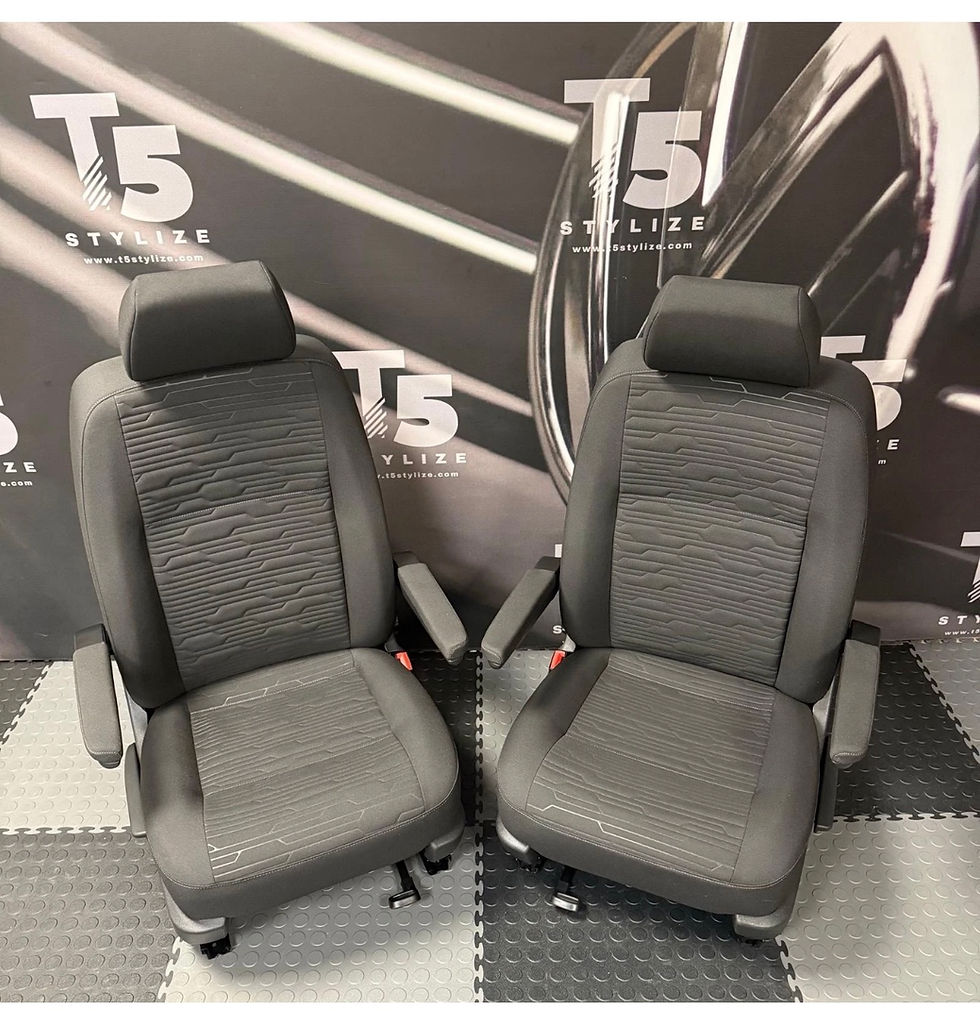 Thumbnail: VW T6 T6.1 Transporter Caravelle Front Captain Seats In Circuit Cloth