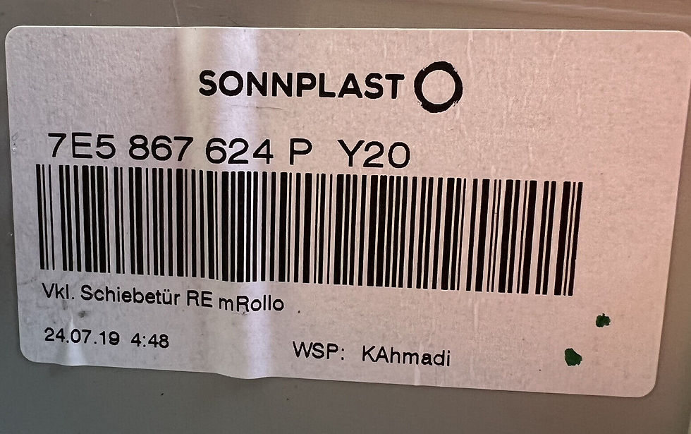 T6 Transporter Caravelle Top Trim Sliding Window Surround  