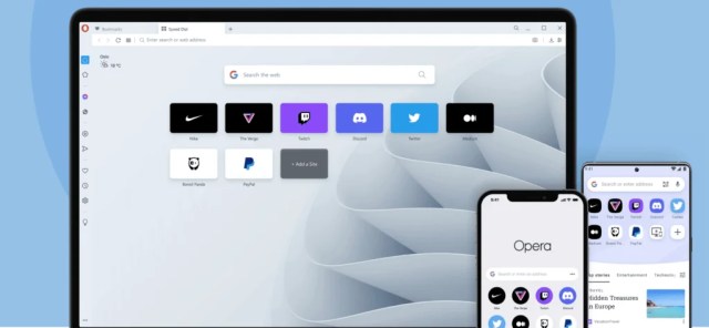opera browser AI powered search engine