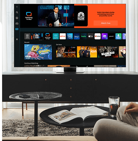 Samsung TV Plus in living room