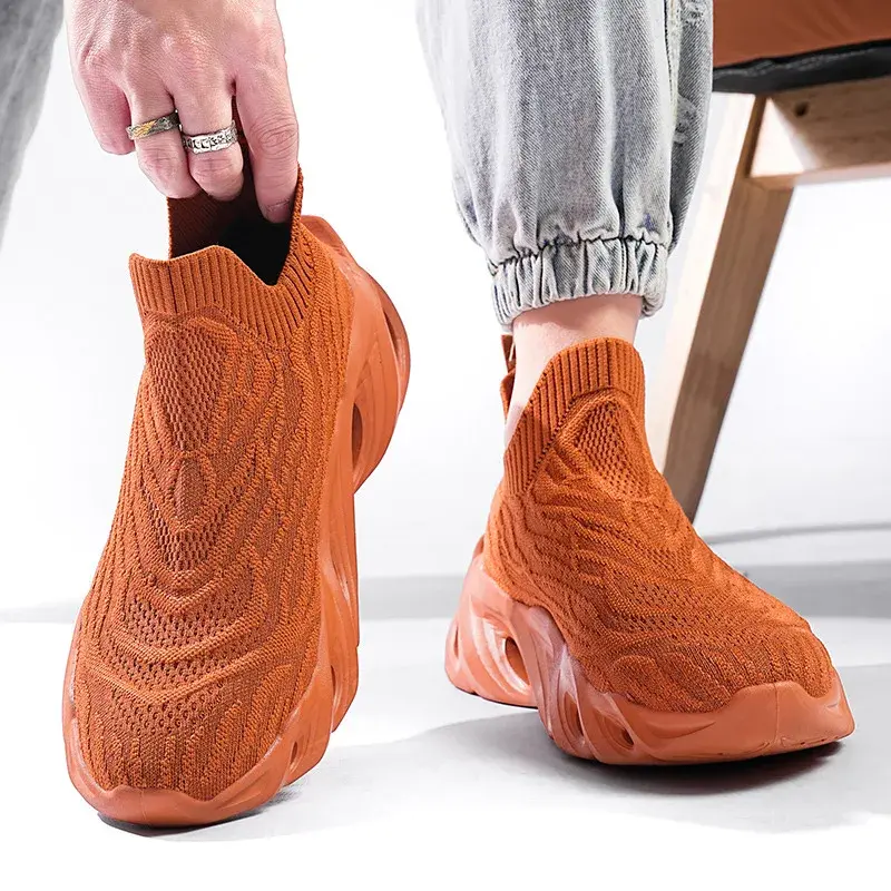 Miniatura: Zapatillas de running clásicas de moda amarillas