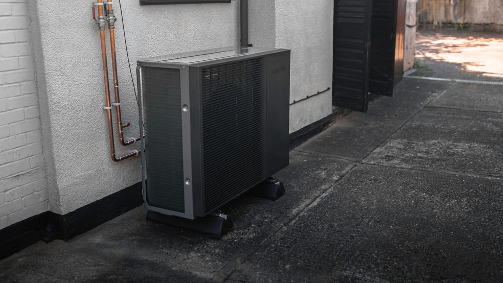 Efficient air source heat pump providing renewable heating in Milton Keynes