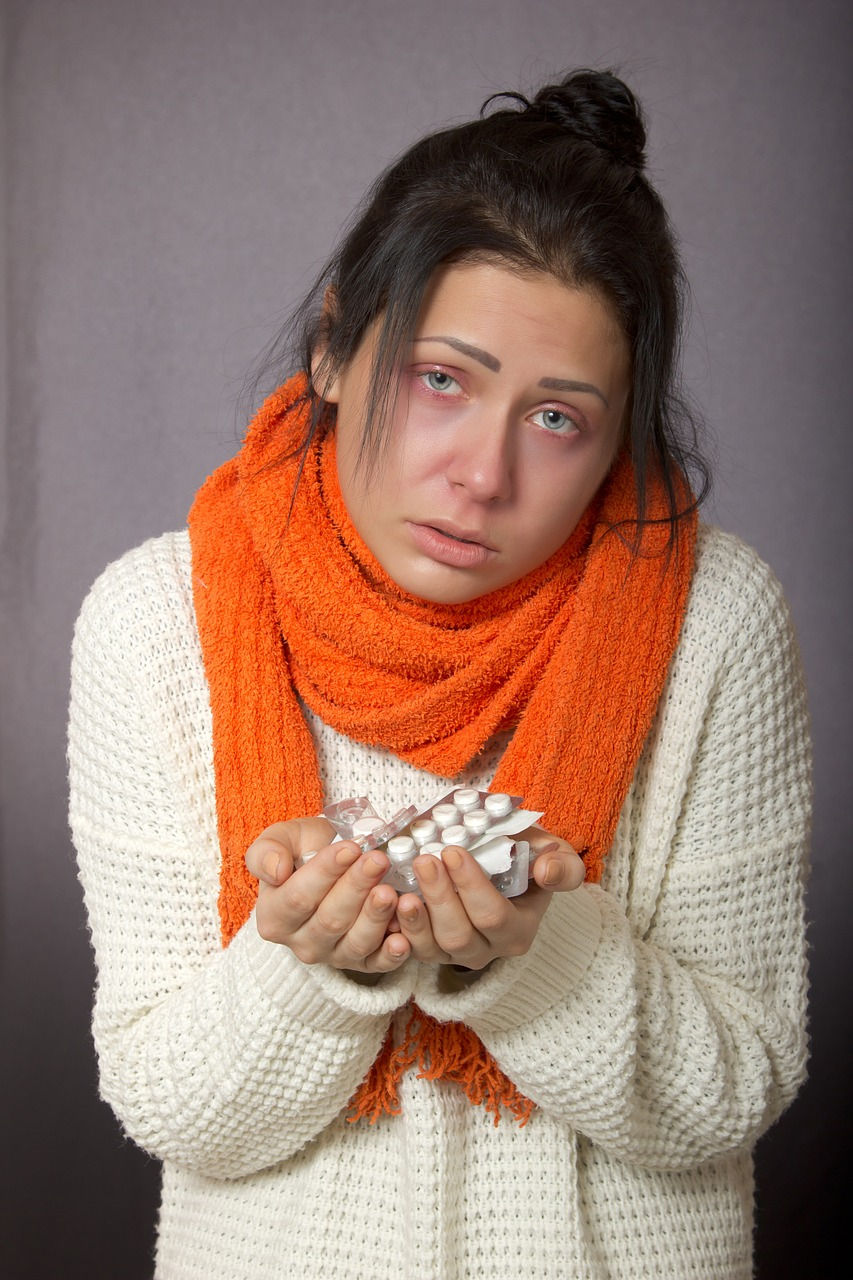 Femme enrhumée