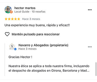 Opinión sobre la excelente defensa penal recibida por un abogado penalista en Figueres.