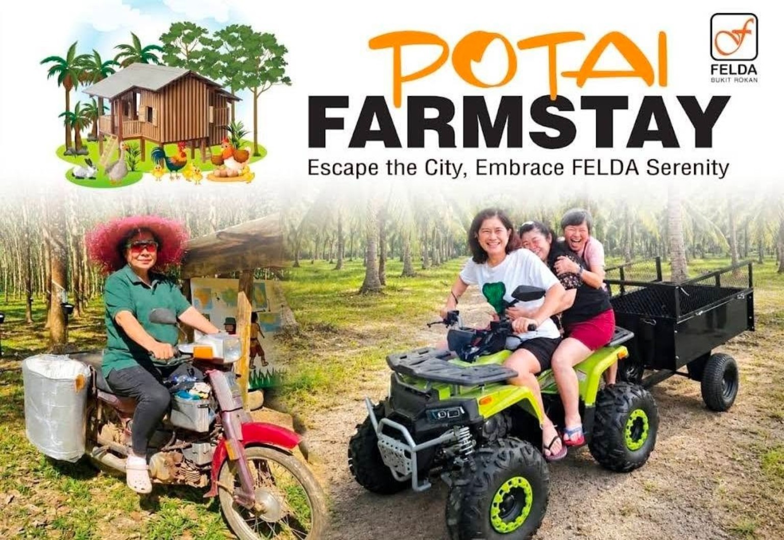 ATV activity at Potai Farmstay FELDA Bukit Rokan
