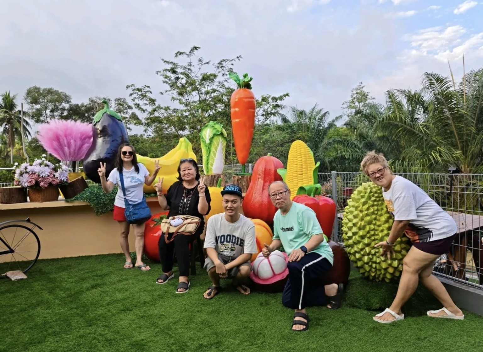 Weekend family group at Potai Farmstay photo area