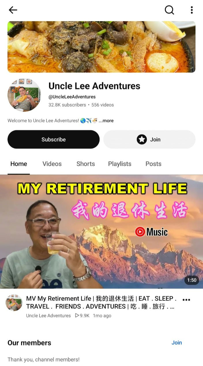 Uncle Lee Adventures YouTube channel travel creator