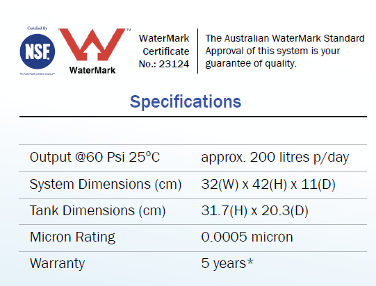 Ultra Pure Reverse Osmosis Water Filter Specifications.png