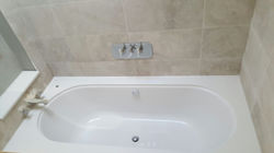 White quartz bathroom panels and vanities  (3)
