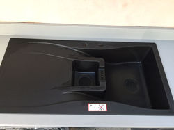 Grey Cement Quartz Kitchen top  (3)