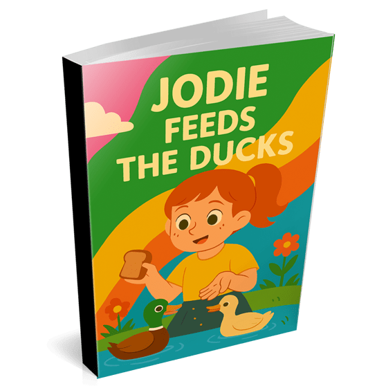 Jodie Feeds The Ducks  A pocket full of crumbs and a pond full of friends.