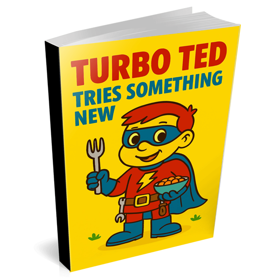 Turbo Ted Tries Something New A tiny wobble, a big brave breath… and one turbo-charged first try!