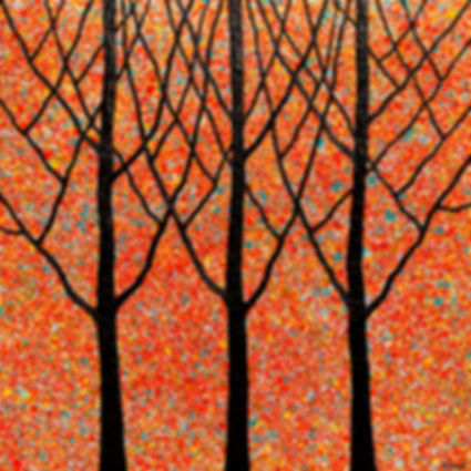 Outback Australia Gum Trees Abstract Landscape textured impasto