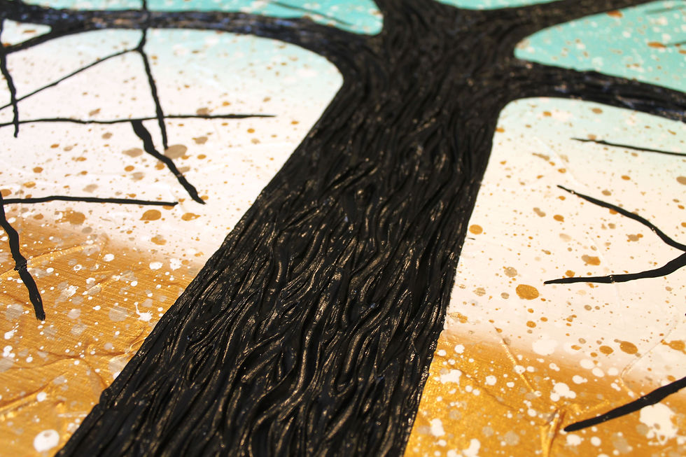 Thumbnail: SOLD - Coastal Tree in Field Textured Abstract - 100cm x 100cm
