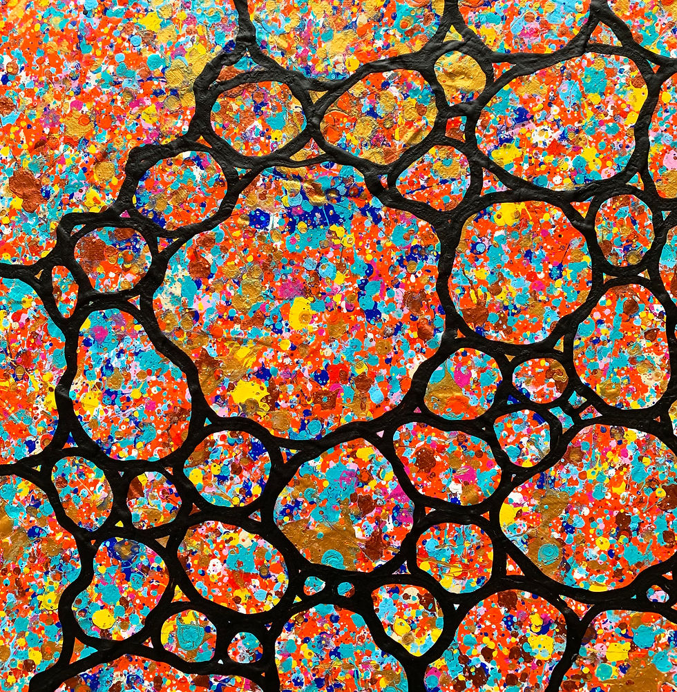 Thumbnail: Outback Australia Sunset Pebbles textured impasto landscape abstract