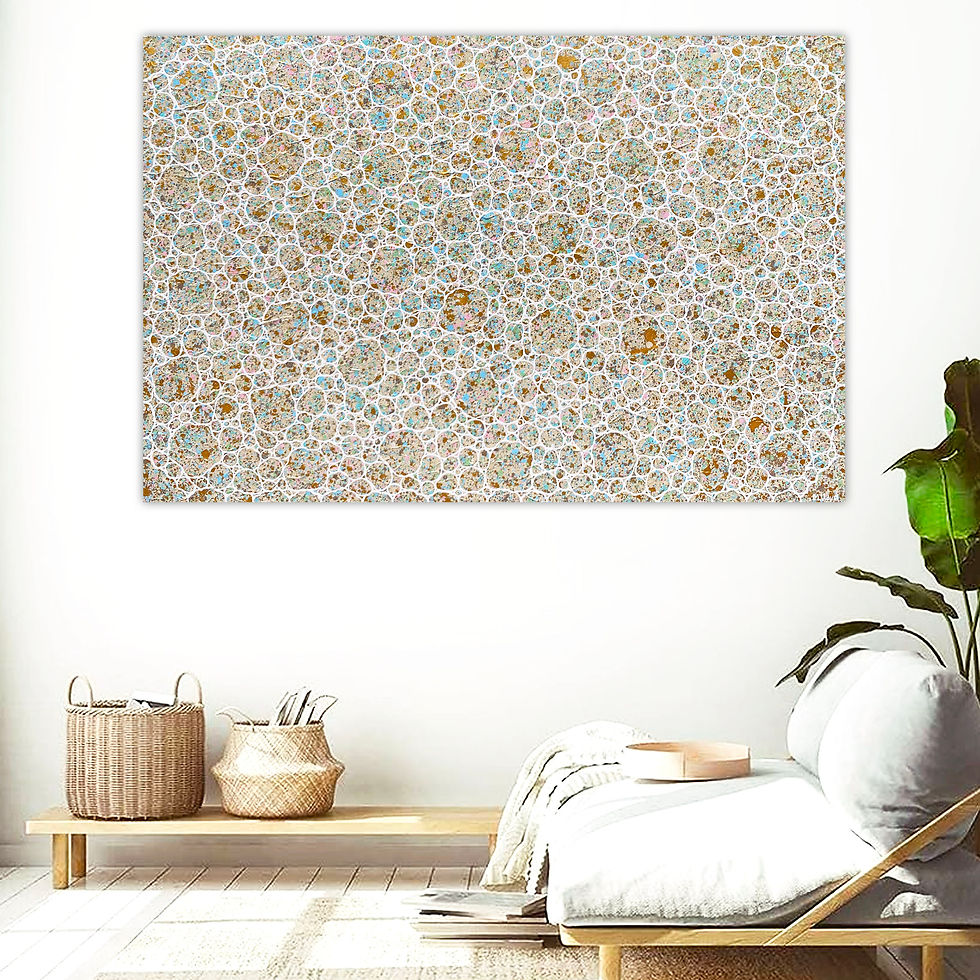 Thumbnail: Beach Pebbles Large Coastal Textured Impasto abstract