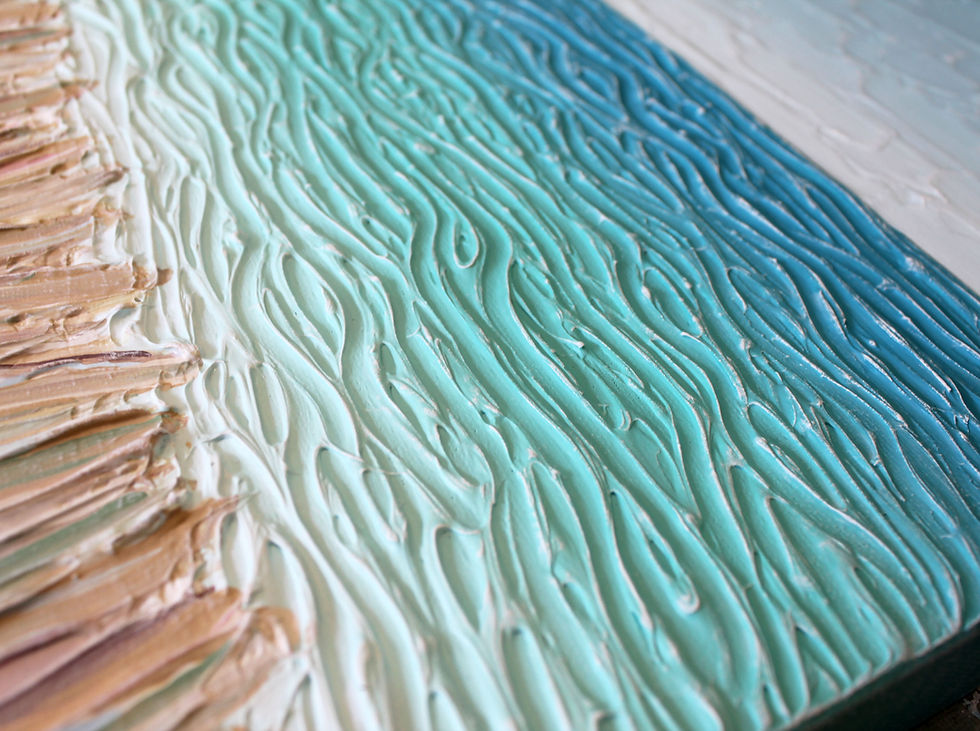 Thumbnail: SOLD - Beach Reeds Coastal Textured Abstract - 60cm x 90cm