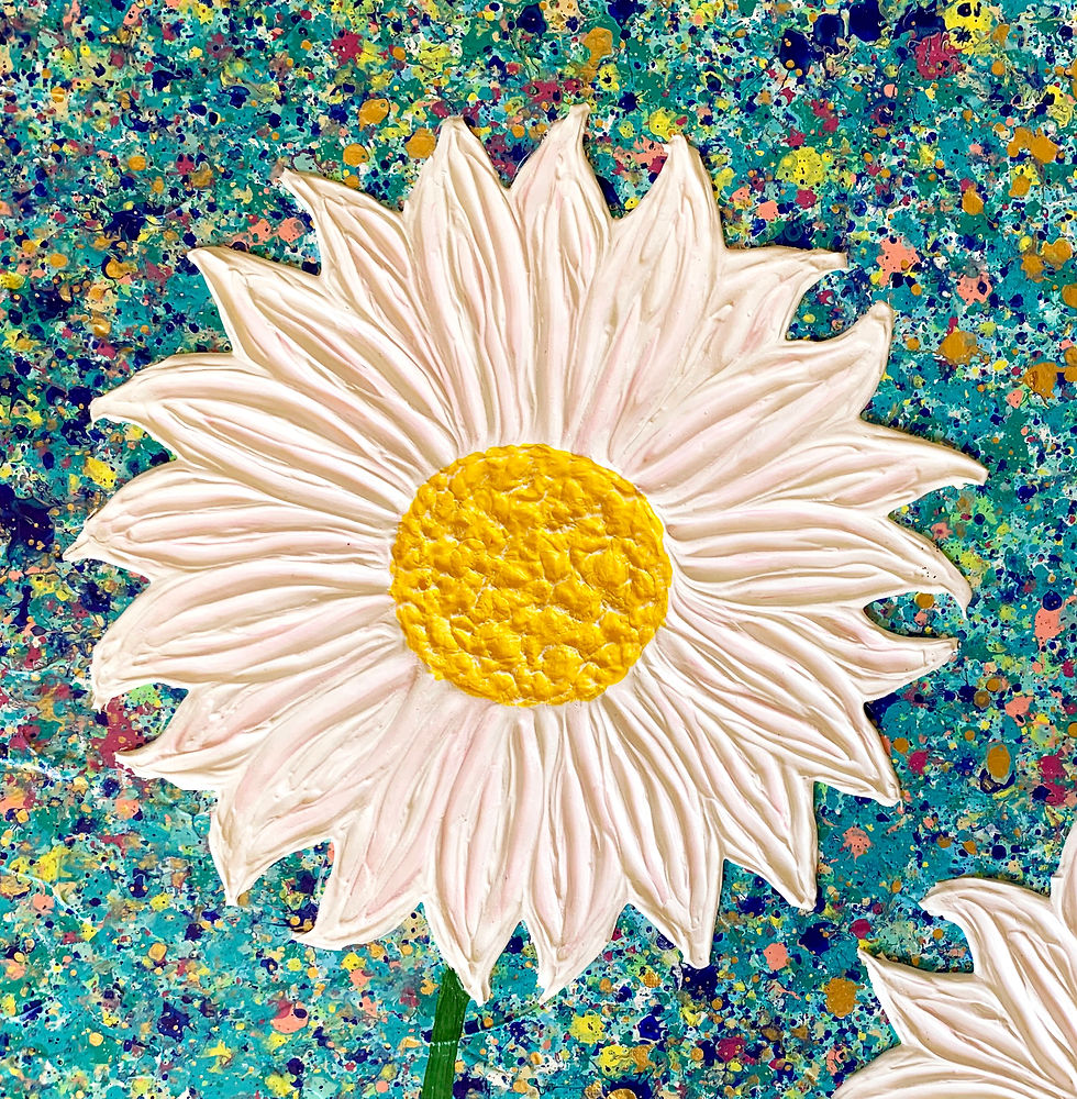 Thumbnail: Flowers Dancing Daisies Textured Abstract