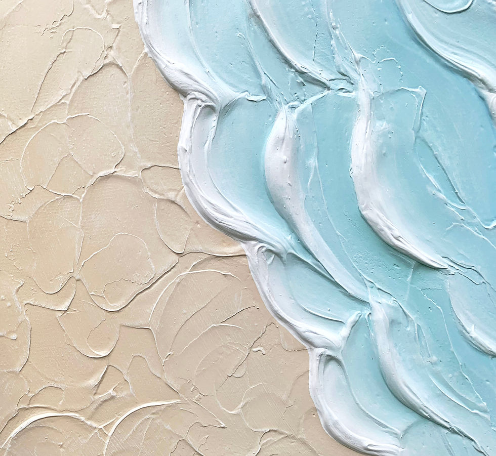 Thumbnail: Beach Waves Summer Days Textured Impasto abstract