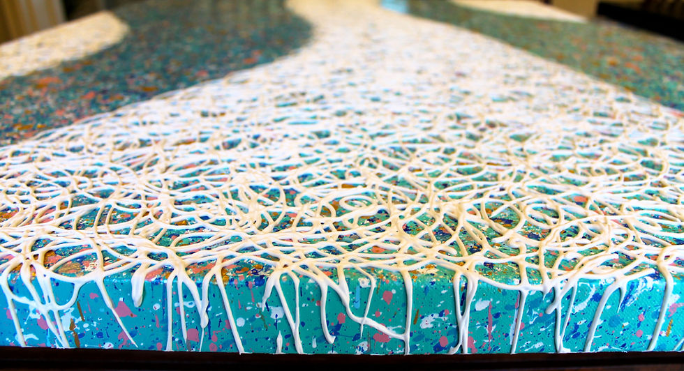 Thumbnail: SOLD - Ocean Swirls Textured Large Abstract - 91cm x 122cm