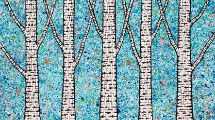 Birch Trees painting Miranda Lloyd artist.