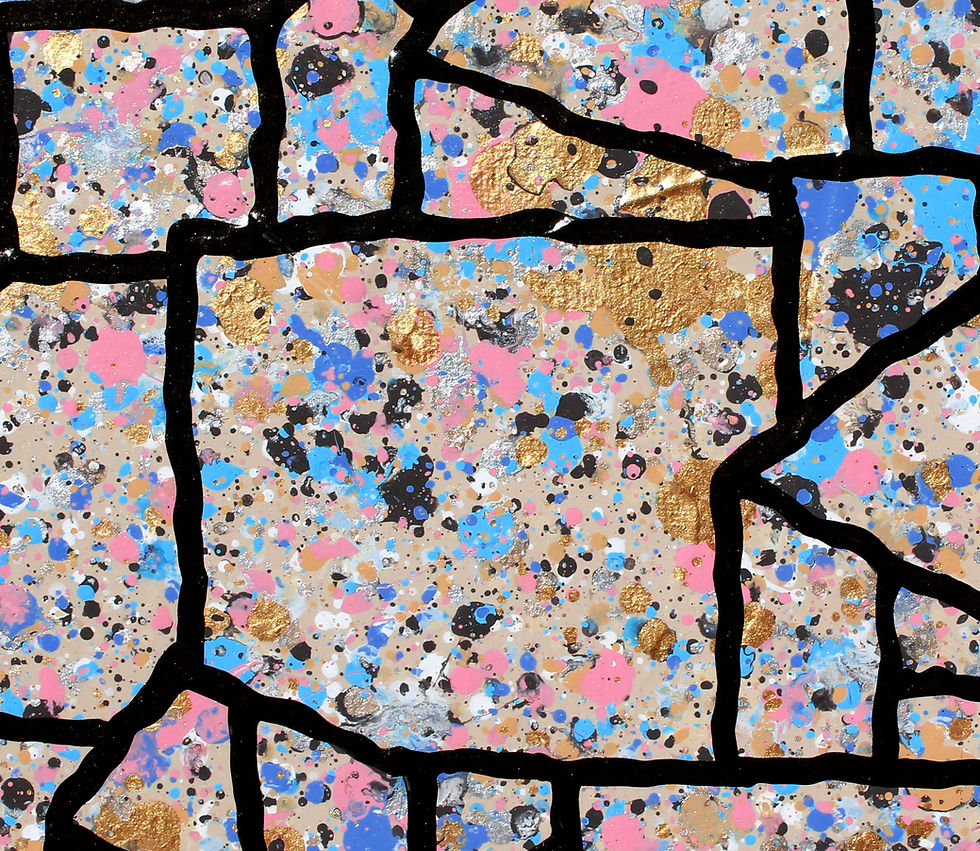 Thumbnail: SOLD - Abstract Earthy Textured Stone Wall - 100cm x 100cm