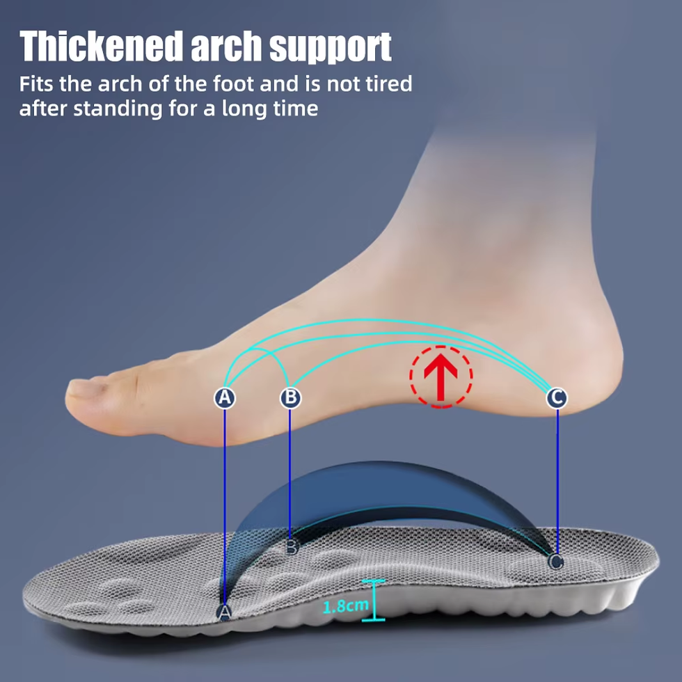 Miniatura: Plantillas deportivas de látex 4D para hombres y mujeres, almohadillas suaves
