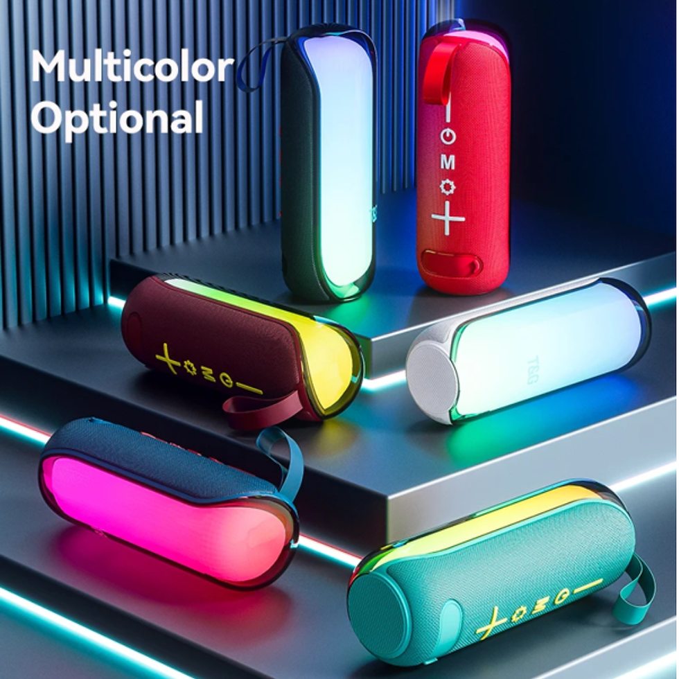 Miniatura: Mini Altavoz Bluetooth de tela LED colorido, Radio portátil potente para exterio