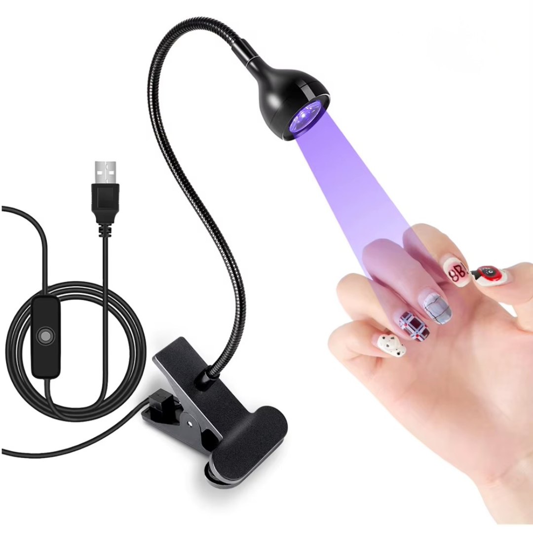 Mini lámpara de uñas USB portátil, secador de luz UV para salón de manicura